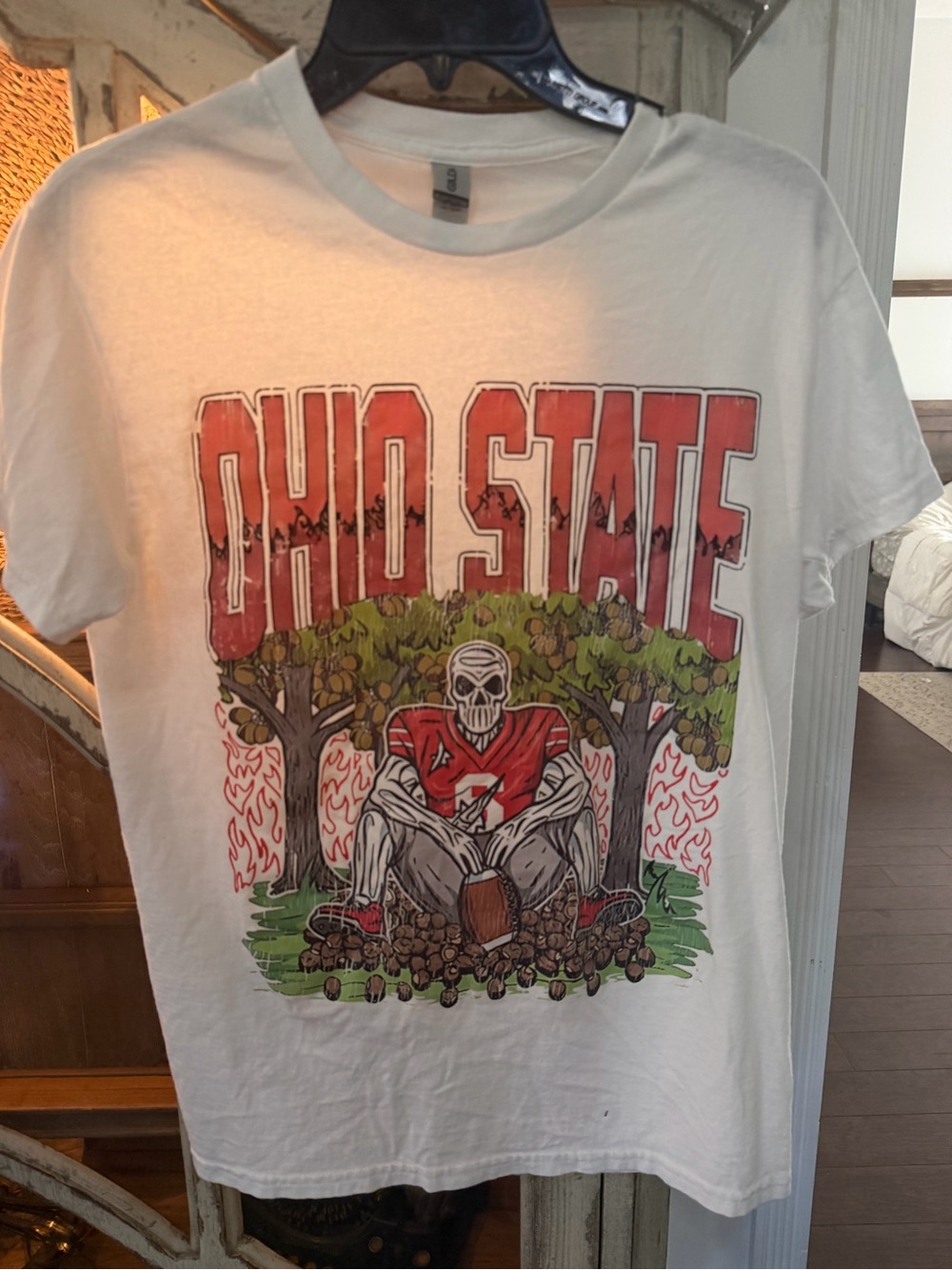 Ohio State Gildan White Heavy Cotton T‑Shirt